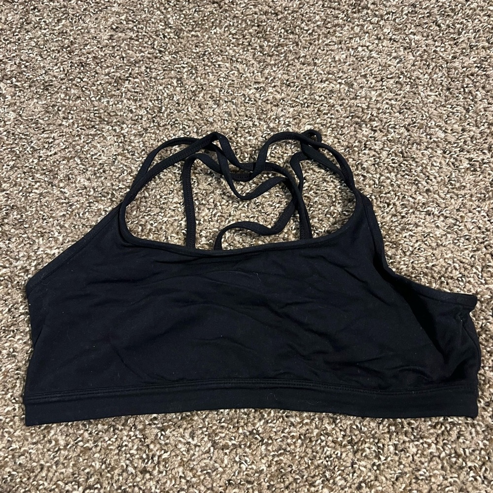 Athleta Black Strappy Sports Bra